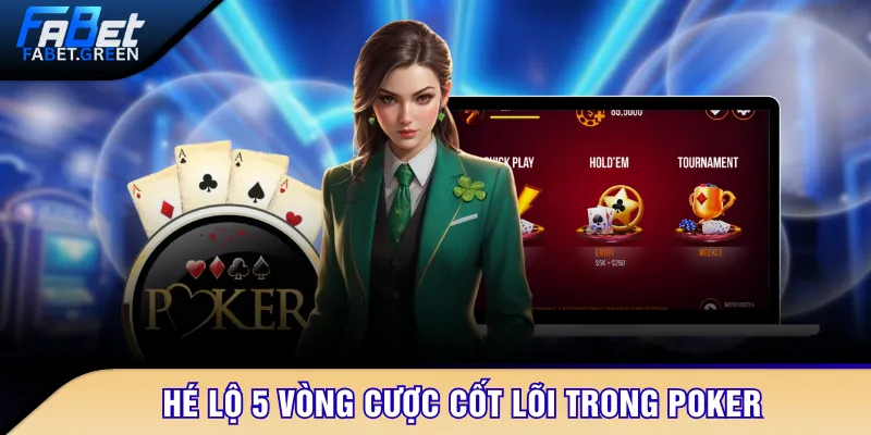 Hé lộ 5 vòng cược cốt lõi trong Poker 
